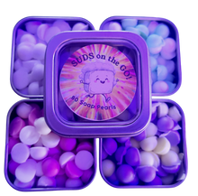 Load image into Gallery viewer, SALE!! SOAP on the GO! 80 One-time SOAP pearls. Set of 2 tins $12.00! - Sisters Soap Kitchen