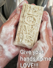 Load image into Gallery viewer, SALE..No More Kraken!! Set of 4 Oatmeal and Honey Goats Milk Soap and 1 tin of No Kraken Tattoo Butter - Sisters Soap Kitchen