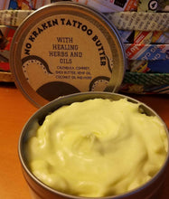 Load image into Gallery viewer, SALE..No More Kraken!! Set of 4 Oatmeal and Honey Goats Milk Soap and 1 tin of No Kraken Tattoo Butter - Sisters Soap Kitchen