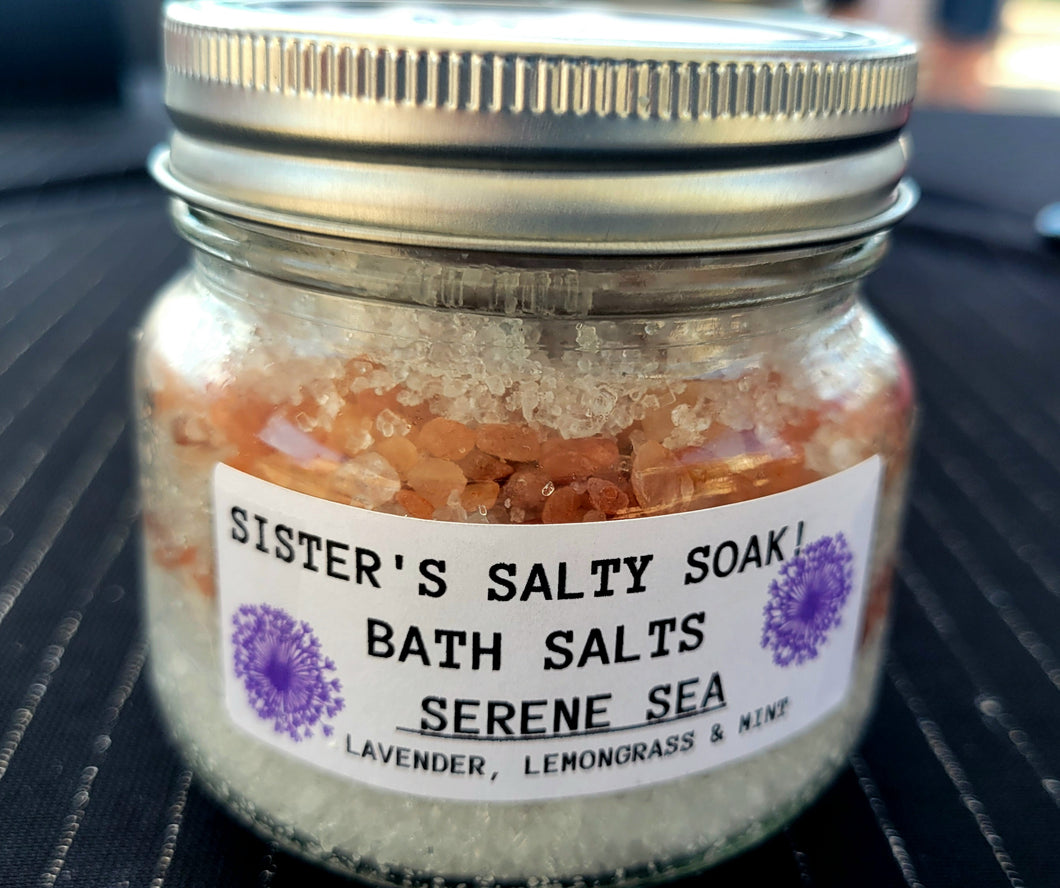 Sisters Salty Soak! Bath Salts Serene Sea - Sisters Soap Kitchen