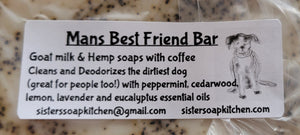 Mans Best Friend Bar Dog Soap - Sisters Soap Kitchen