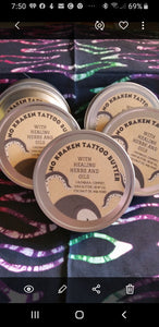 No More Kraken!! Set of 4 Oatmeal and Honey Goats Milk Soap and 1 tin of No Kraken Tattoo Butter - Sisters Soap Kitchen