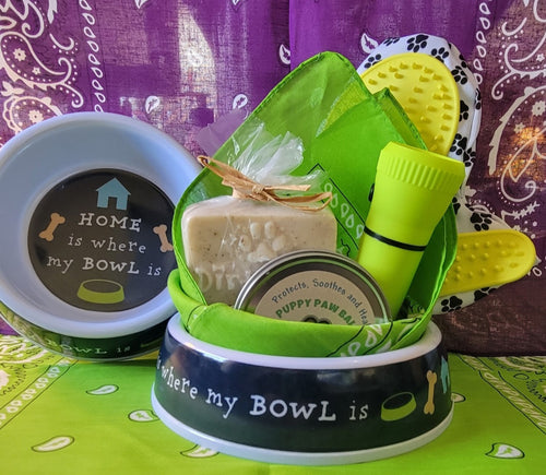 Man's Best Friend Gift Bowl! Home Is Where My Bowl Is! Deluxe. - Sisters Soap Kitchen